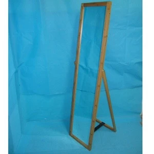 Bamboo floor standing mirror
