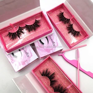 BAOSHILE polished silk lashes premium faux silk eyelashes cases lashes3d wholesale vendor 25mm lshes eyelashes mink 3d