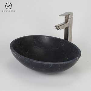Bathroom Natural Stone Marble Wash Basin Vessel Sink Single Hole DS-070-45-FOST
