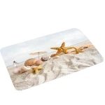 Bathroom products faux fur colored beads 4c print Stock new design bath mat