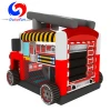 Bespoke indoor fire truck inflatable bouncer, jumping bouncy castle house for kids