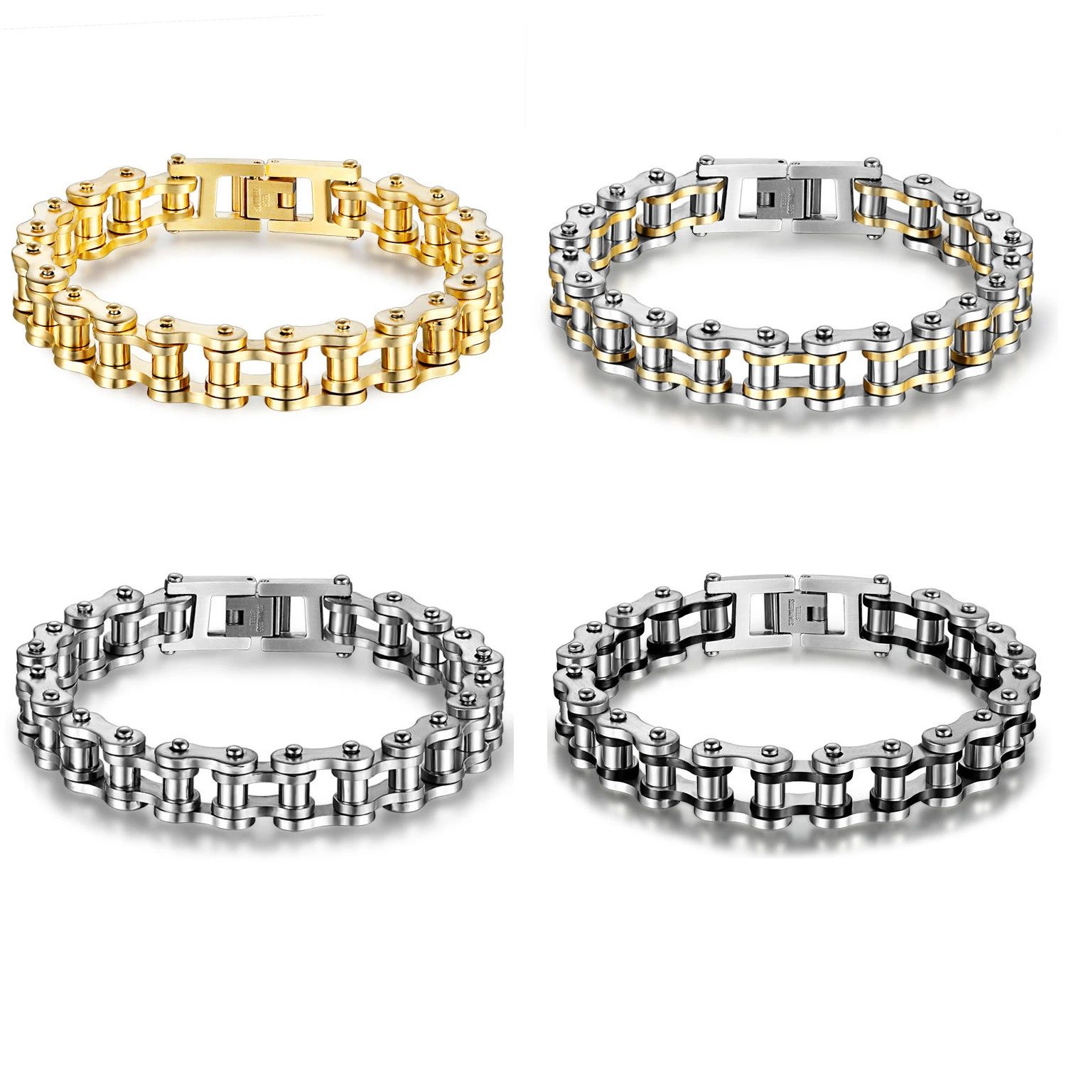 Best selling stainless steel chain bracelet men, biker jewelry bracelet men