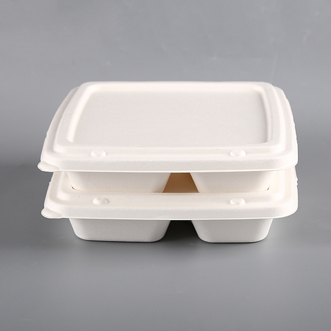 Buy 100% Biodegradable Sugarcane Bagasse Takeaway Food Container ...