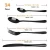 Import Black Gold Cutlery Set Stainless Steel Flatware Set For Gift Party from China