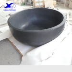 Black granite round whirlpool bath tub
