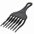 Import Black Plastic Insert Wave Hair Extension Hairdressing Afro Pick Fork Comb For Kinky Curly Hair Styling Tools from China