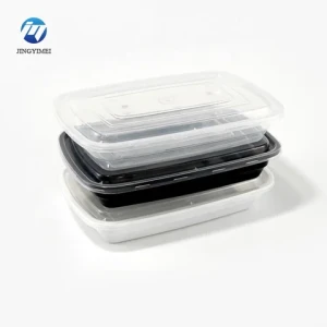 Black White Lunch Box Microwave Multiple Clear Plastic Disposable Lunch Box Food Takeaway Plastic Clear Storage Food Container