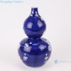 Blue and White Plum Porcelain Gourd Vases for Home Furniture
