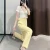 Import BMURHMZASpring and Summer new fashion belt close-fitting slimming casual trousers high waist multi-color vertical trousers from China
