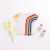 Import Boutique baby boys clothes wholesale rainbow print tassel soft cotton short sleeve t shirt for summer from China