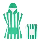 BP003 Customized Printed Microfiber Suede Children Kids Surf Hooded Mini Poncho Beach Towel