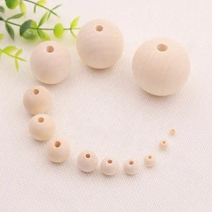 BPA Free Non-toxic Chewable Custom Loose Beads Teething Wooden Beads