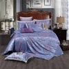 Bridal Home Textile Wedding Hotel Satin Embroidery Silk 100% Cotton Bed Linen Bedsheet Comforter Luxury Bedding -Set