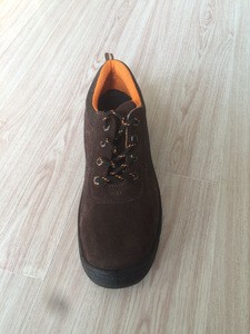 Brown Leather Low Cut Safety Shoes