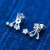 Import BULK -Cubic Ear Jacket Earrings, Ear Cuff Earring, jewelry Supplies Polished Rhodium - Plated from China