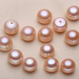 Button Pearl, Freshwater Pearls AAA, half drilled pearls