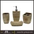 Import BX Group popular wood effect polyresin hotel bath set accessory from China