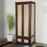 Cabinet Classic Combination Bamboo and Teak Wood Furniture with Brown Colour, Classic Wood Furniture Handmade from Asia