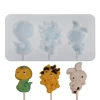Candy mold cute animals shape silicone molds lollipop chocolate molds