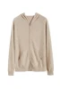 Cashmere full zipper cardigan jacket solid knit cashmere women cardigan