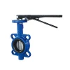 Cast iron lever operated rubber lining wafer type butterfly valve for cement