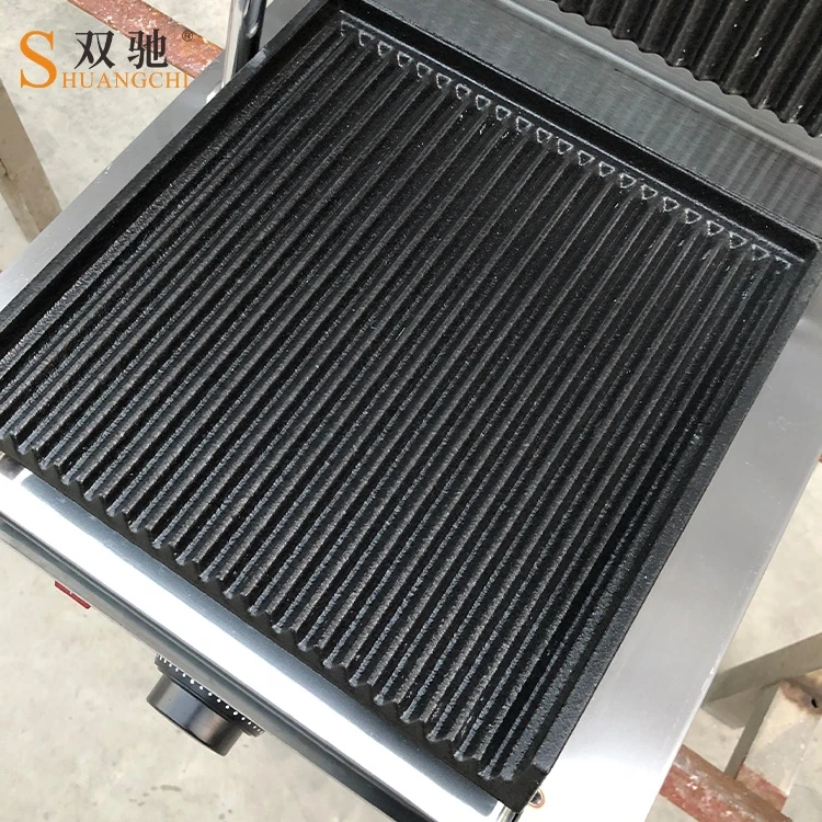 CE Double contact grill commercial panini hot platen whole pit sandwich barbecue steak press machine