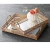 Import Cheap Home decor luxury square tableware mirrored gold metal tray from China