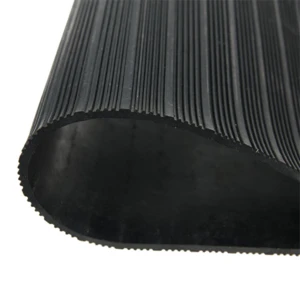 Cheapest anti-slip corrugated floor mat ribbed rubber sheet