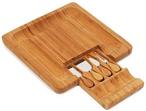 Cheese Board Premium Bamboo Kitchen Cutting Board Set Wood Charcuterie Platter Serving Tray