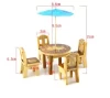 Children play home simulation umbrella wood table and chair mini creative furniture utensils wooden kitchen toys