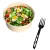 China Biodegradable plant based Corn starch cutlery, eco-friendly fork