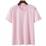 China Professional Manufacture Soft Black/white/red/blue/pink Cotton 2021 Mens O-neck T-shirts Slim Fit