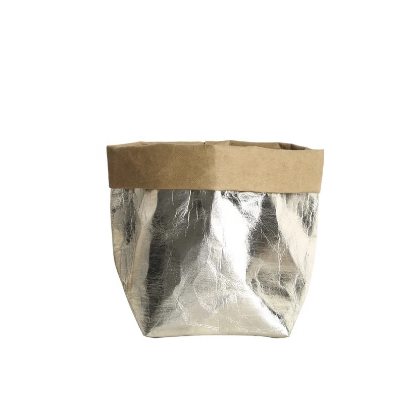 Chinese Hot Sale Wholesale Customize Logo Recycled Luxury Washable Kraft Paper Storage Bag For Fruit