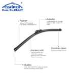 CL607 Universal soft blade auto part factory wholesale car wiper blades
