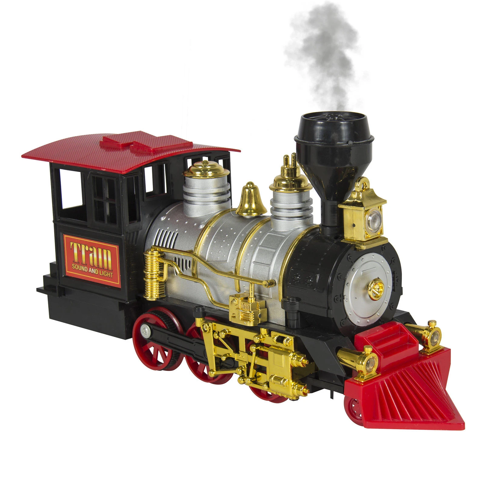 Classic Holiday Christmas Train Set with Real Smoke,Authentic Lights, and Sounds - A Full Set with Locomotive Engine