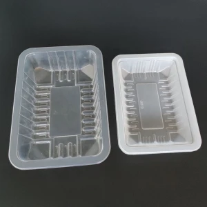Clear plastic vegetable tray pp frozen food trays packaging fresh meat veggie plastic tray