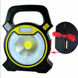COB LED Outdoor Portable High Power Rechargeable Camping Lamp Searchlight Work Light