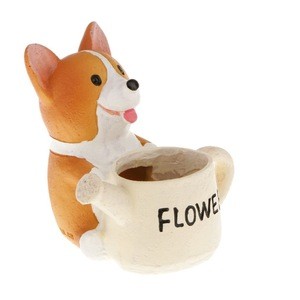 Colorful Garden Vase The Dog holding A Watering Can Ceramic Pot Succulent Plants vase Mini Flower Pot