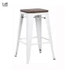 Colorful Iron Bar Stool wood seat Cheap Price Chairs Stools