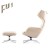 Import comfortable modern swivel lounge chairs  with ottoman for hotel from China