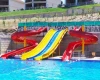 Commercial fiberglass swimming pool slide for home amusement water play equipment