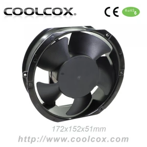 CoolCox 172x152x51mm DC axial fan,17251 air cooling fan,12/24V exhaust fan,ventilation fan