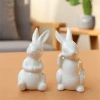 Creative factory handmade ceramic easter rabbit decoration gift crafts