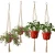Import Creative Hemp Rope Braided Hanger Pot New Horticultural Greening Hanging Rope Basket Flower Pots Planter from China