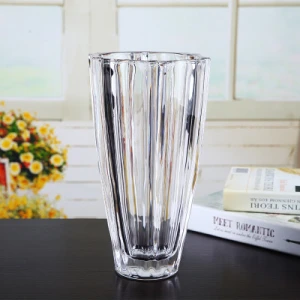 Creative Modern Handmade Modern Home Wedding Decoration Tabletop Flower Big Clear Mosaic Style Glass Crystal Vase