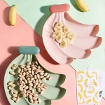 Creative Unique Design Cartoon Colorful Fancy Plastic Fruit Plate Dishes, High Quality Plastic Candy Dish Serving Plate