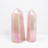 Crystals Healing Stones  Semi Precious Stones Aura Rose Quartz Points Wands Tower For Home Decoration