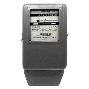 CT 300/5 A three phase four wire electricity energy meter with metal meter case and base