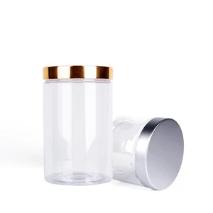 Custom 100g 100ml 200ml 250 ml 500 ml clear pet plastic jar