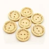 custom 15mm 20mm 25mm 2 hole round laser engraved logo wood button for clothes